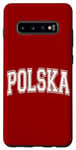 Coque pour Galaxy S10+ Polska Pologne Varsity Style maillot de sport