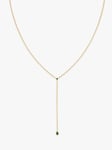 Astrid & Miyu Tranquility Lariat Necklace, Gold/Green