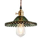E27 Industriell Retro Taklampa Retro Glas Taklampa Lampskärm Lämplig för E27 Lampa Industriell Taklampa Taklampa (Grön)-WELLNGS