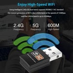 High Speed 600 Mbps WiFi Dongle 2.40ghz USB Adapter 4 Laptop-Desktop windows/Mac