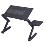 Portable Adjustable Aluminum Laptop Desk Ergonomic Table Stand W Black