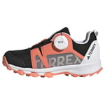 adidas Terrex Agravic BOA Trail Running Shoes, core Black/Crystal White/Impact Orange, 11 UK Child