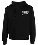 Dsquared2 Mens Mini Logo Ceresio 9 Hoodie in Black Cotton - Size X-Large