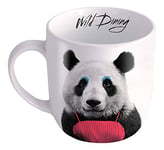 Mustard - Wild Dining Coffee Mug I Funny Cup I 100% Ceramic I Funny Cup with Goofy Pet Print I Gift Idea for Students | Dishwasher Microwave and Food Safe (Panda)
