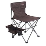 Camping Chair Compact Lightweight Folding With Side Pocke Ideal For Backpacking Camp Park Picnic Outdoors Folding Camping Chairs (Color : Brown, Size : 47 * 47 * 74cm)