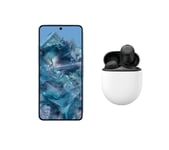 Google Pixel 8 Pro (256 GB, Bay) & Pixel Buds Pro Wireless Bluetooth Noise-Cancelling Earbuds (Charcoal) Bundle, Blue