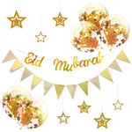 Eid Mubarak Banner Eid Flag Pulling