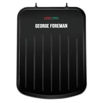 George Foreman Small Electric Fit Grill [Non stick, Healthy, Griddle, Toastie, Hot plate, Panini, BBQ, Energy saving, Vertical storage, Easy clean, Drip tray, Ready to cook light] Black, 760W 25800