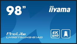iiyama PROLITE Digital A-skylt 2,49 m (98") LED Wi-Fi 500 cd/m² 4K Ultra HD Svart Inbyggd processor Android 11 24/7