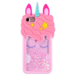 DUANJIN Case for iPod Touch 5 6 7 Fashion Cute Silicone Fun Cartoon Cover Kawaii Cool Unique Funny Design iPod Touch 5th 6th 7th Cases Animal Character Girls Boys Kids Teens Quicksand Unicorn