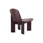 Chisel Lounge Chair, Dark Bordeaux Lacquered Beech
