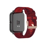 Tencloud Strap Compatible with Garmin Venu Sq/Venu Strap, Lightweight Stripe Nylon Fabric Woven Bands Replacement Bracelet Wristband Band for Venu/Venu Sq/Venu Sq Music GPS Smart Watch (Red)
