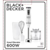 BLACK+DECKER Black+Decker Stavmixer Med Tilbehør 600W Hvit ES9160070B