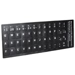 Keyboard Sticker Spanish Waterproof Black Background For 10in To 17in Laptop REZ