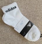 3 x SMALL : White ADIDAS Low Ankle Trainer SOCKS Gym Yoga 4.5-5.5 37-39 ADI2