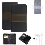 Phone Case + earphones for Samsung Galaxy F62 Wallet Cover Bookstyle protective