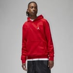 Mens Nike Air Jordan Brooklyn Fleece Print Pullover Hoodie Fire Red Size Small