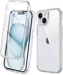 KP TECHNOLOGY Front and Back Case for Iphone 15 - (360°) Full Complete Protectio