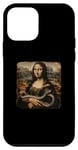 Coque pour iPhone 12 mini Mona Lisa With With Snake Funny Snake Art Da Vinci Peinture