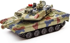 MIEMIE Mini Alloy RC Main Battle Tank with USB Charger Cable Wireless Remote Panzer Tank 1:24 Smoke ，Sound, Rotating Turret and Recoil Action When Cannon Artillery Shoots