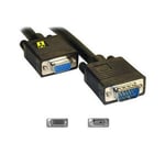 5 Metres Black VGA Monitor Extension Lead SVGA M-F 15 pin Cable 5 m