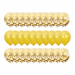 30-pack Ballonger Guld Konfettiballonger Födelsedag 31cm guld