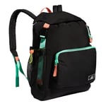 adidas Unisex's Saturday Backpack Bag, Black/Pulse Mint Green/Semi Coral Fusion Pink, One Size