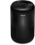 Levoit Air Purifiers for Home with HEPA Filter, Air Cleaner for Dust Smoke Pollen Pet Allergies, 24dB Quiet Air Filter with Timer, Sleep Mode, Ozone Free for Bedroom, Office, Core300 Black