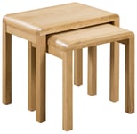 Julian Bowen Curve Nest of 2 Tables - Oak