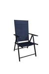 Multi Position High Back Reclining Garden / Outdoor Folding Chair in Black