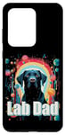 Coque pour Galaxy S20 Ultra Lab Dad Labrador Retriever Noir Père coloré Spacey
