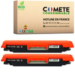COMETE CONSOMMABLE 126A Pack de 2 Toners compatibles avec HP 126A CE310A CF341A - 2 Noir