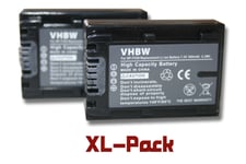 vhbw set de 2 batteries 600mAh pour caméscope Sony DCR-SR58E, DCR-SR68E, DCR-SR78EDCR-SR88E, HDR-XR155E, DCR-SX41E, DCR-DVD115E, DCR-SX33E