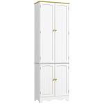 Freestanding Farmhouse Kitchen Cupboard Storage Cabinet with 4 Shelves