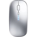 GameXtrem Mouse Wireless, Souris sans Fil Bluetooth Rechargeable silencieuse (Tri-Mode : BT 5.0/4.0+2.4G), Souris Portable Ergonomique Bluetooth pour Ordinateur Portable, Mac OS, Android, Windows