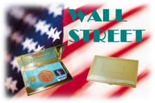 Kreditkortshållare WALL STREET RFID Skydd Guld