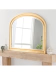 Yearn Vogue Overmantle Wood Frame Bevelled Edge Wall Mirror, 83 x 105cm