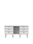 Swift Cube Ready Assembled 6 Drawer Tv Unit/Sideboard - Fits Up To 65 Inch Tv - White - Fsc&Reg; Certified