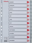 Esselte Register | A4 | Plast | Grå | Jan-Dec