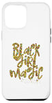 Coque pour iPhone 14 Pro Max Black Girl Magic Melanin Jaune Rainbow Leopard Queen Woman