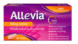 Allevia 120mg Fexofenadine Hydrochloride - 30 Tablets Pack (One A Day)