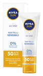 Nivea SUN UV Visage Crème Solaire pour Peaux Sensibles FP50 50 ml