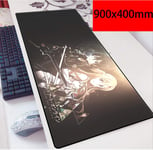 Mouse Pad Table Mat Sword Art Online Game Anime Character Konno Yuuki Laugh And Face Even In The Face Of Despair Oversized Non-slip Professional Gaming Mouse Pad For Desk Laptop PC-800x300mm