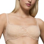Triumph BH Body Make-Up Illusion Lace Balconette Beige F 80 Dam
