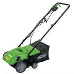 Draper 1500W Electric 2-in-1 Lawn Aerator/ Scarifier 230V | 30L Grass Collection Bag |Gardening Lawn Roller | 320mm Working Width|16 Robust Blades | 97921