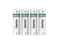 Hama 00223531, Laddningsbart Batteri, Aa, Nickel-Metallhydrid (Nimh), 1,2 V, 4 Styck, 2500 Mah