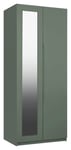 One Call Furniture Legato 2 Door Mirrored Wardrobe - Green