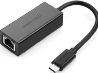 UGREEN 30287 RJ45 to USB-C male external Ethernet adapter, 10/100 Mbps (black)