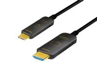 LogiLink CUF0102, 20 m, USB Typ-C, HDMI Typ A (Standard), Hanstik, Rakt
