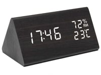 Digital alarmklocka med termometer/hygrometer - Svart